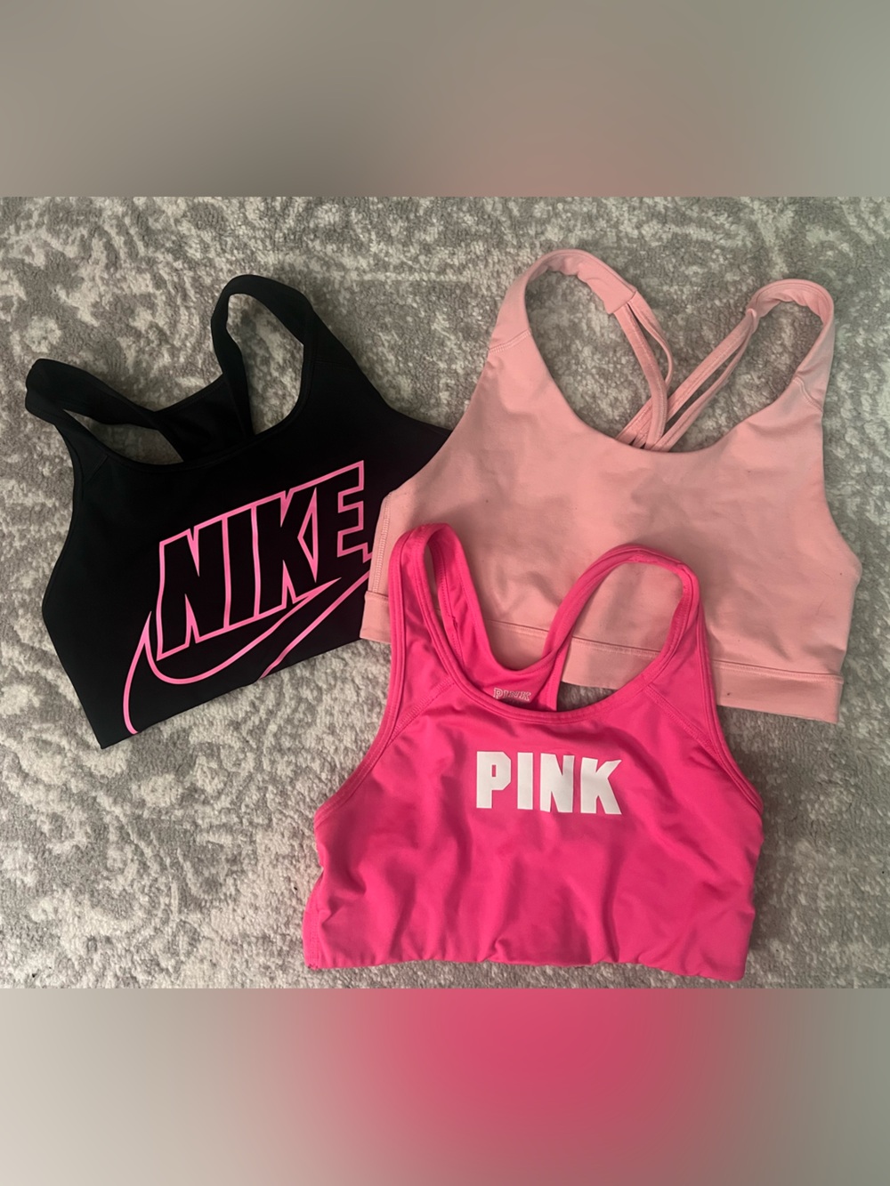Lot of 3: Size Medium Compression Sports Bras | VS PINK, Nike, Old Navy